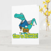 古い作業恐竜を引退する時間 カード (黄色い花)