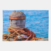 古い係留ボラード キッチンタオル (横)