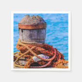 古い係留ボラード スタンダードカクテルナプキン (正面)