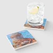 古い係留ボラード ストーンコースター (横)