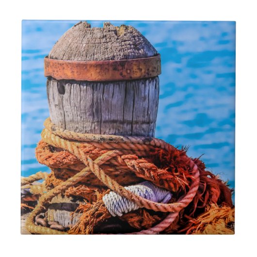 古い係留ボラード タイル (正面)