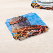 古い係留ボラード ペーパーコースター (アングル)