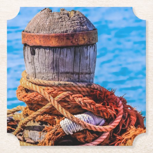 古い係留ボラード ペーパーコースター (正面)