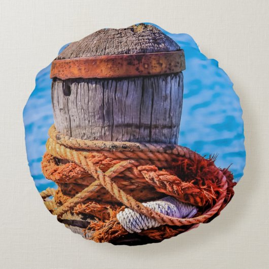 古い係留ボラード ラウンドクッション (裏面)