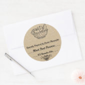 古い保ファッションド存またはジャム缶詰テンプレート ラウンドシール (封筒)