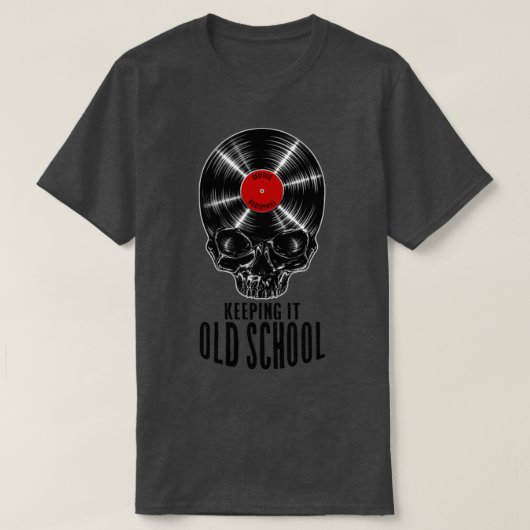 古い保学校のレコード収集家ヴィンタ Tシャツ (デザイン正面)