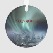 古い写真のサンタクロース、クリスマスの魔法 オーナメント (裏面)