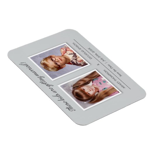 古い写真の結婚式の日付磁石を保存 マグネット (右側)