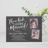 古い写真ウェディングシャワー招待状 招待状 (スタンド正面)