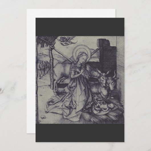 古い出生のシーンはイエスキリストを行く シーズンカード (正面/裏面)