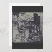 古い出生のシーンはイエスキリストを行く 招待状 (正面/裏面)