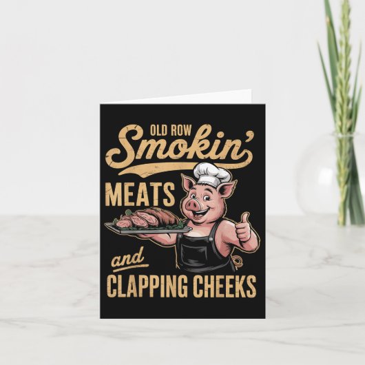 古い列は肉を吸い、頬を叩くおもしろいBb カード (正面)