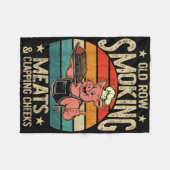 古い列は肉を吸い、頬を叩くおもしろいBb フリースブランケット (正面(横))