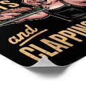 古い列は肉を吸い、頬を叩くおもしろいBb ポスター (角)