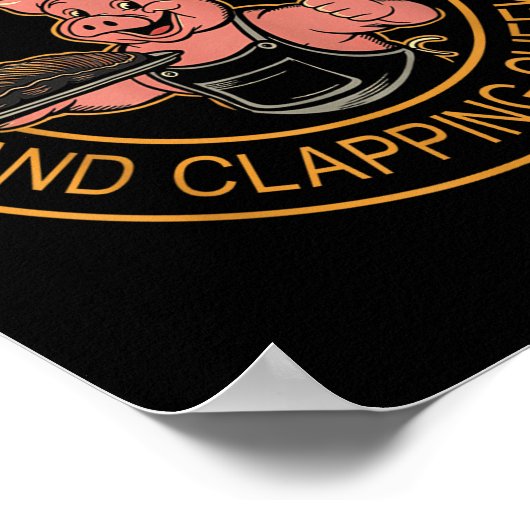 古い列は肉を吸い、頬を叩くおもしろいBb ポスター (角)