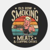 古い列は肉を吸い、頬を叩くおもしろいBb ラウンドシール (正面)