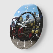 古い列車 ラージ壁時計 (傾斜)