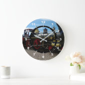 古い列車 ラージ壁時計 (ホーム)