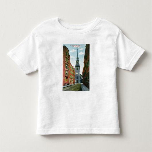 古い北教会のサレムの通りの眺めBldg # 2 トドラーTシャツ (正面)