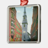 古い北教会のサレムの通りの眺めBldg # 2 メタルオーナメント (左)