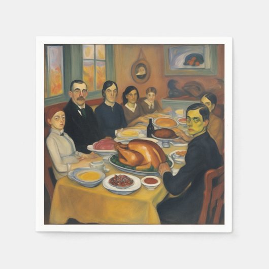 古い北欧 スタンダードカクテルナプキン (正面)