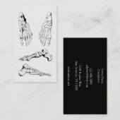 古い医学の芸術の足の人間の解剖学の骨 名刺 (正面/裏面)