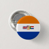 古い南アフリカの旗- Oranje-blanje-blou 缶バッジ (正面&裏面)