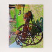 古い南北戦争の砲。クリスマスの挨拶 ジグソーパズル (縦)