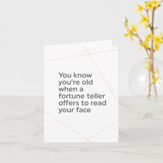 古い占い読の顔 カード (黄色い花)