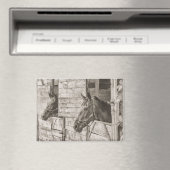 古い厩の馬のマグネット マグネット (インサイチュ (食洗機))