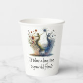 古い友達を育てるには時間がかかる 紙コップ (裏面)