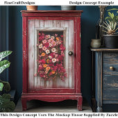 古い古い木材の窓と花CL5デコページ 薄葉紙