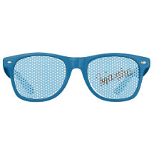 古い名前パーティーサングラス(スカイブルー&カッパー)