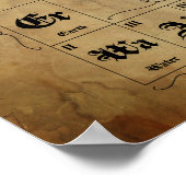 古い周期表 ポスター (角)