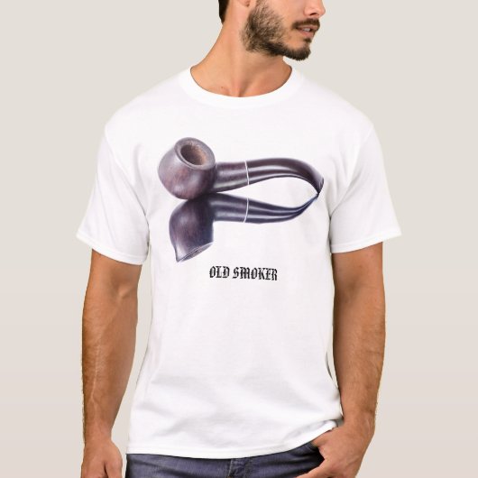 古い喫煙者 Tシャツ (正面)