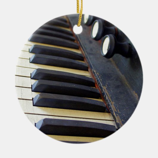 古い器官の鍵 セラミックオーナメント (正面)