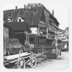 古い四分の一の眺め、Ulm、c.1910 スクエアシール