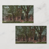 古い図書館、エール大学まれなPhotochrom 名刺 (正面/裏面)