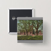 古い図書館、エール大学まれなPhotochrom 缶バッジ (正面&裏面)