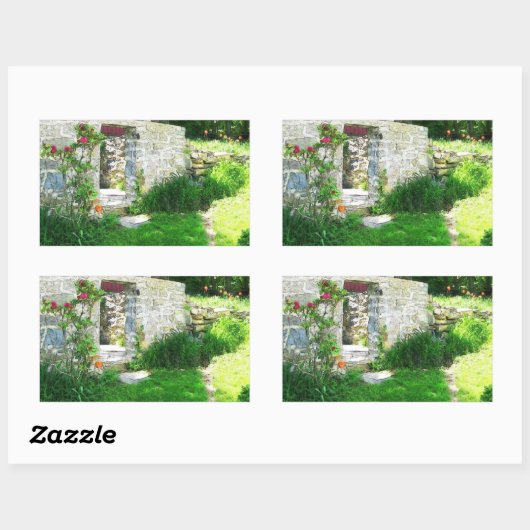 古い国のルートセラーのシール 長方形シール (シート)