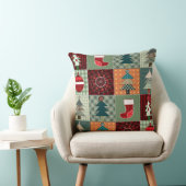 古い国ファッションドのクリスマスのパッチワーク クッション (椅子)