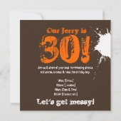 古い土として- 30歳の誕生日の土のパーティの招待状 招待状 (裏面)