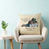 古い地図と恋の住むバージニア州の州の形をした写真 クッション (椅子)