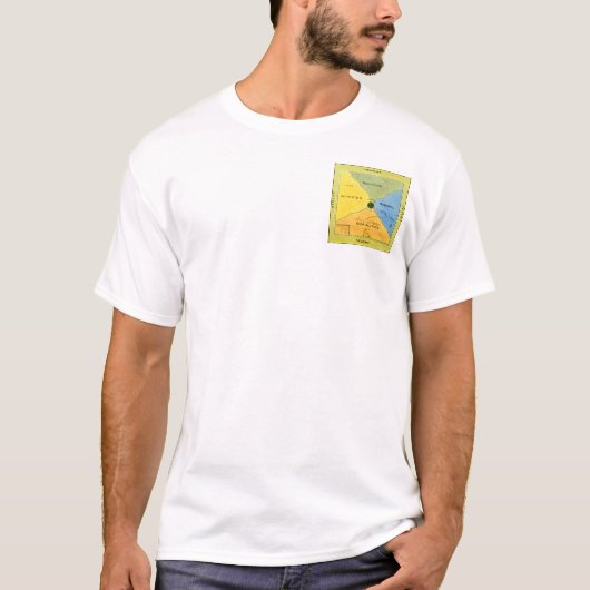 古い地図のポロシャツ Tシャツ (正面)
