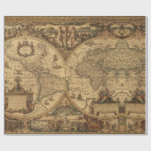 古い地図のヴィンテージ旅行世界地図の旅行者のギフト ラッピングペーパー (フラット)