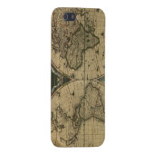 古い地図の地球 iPhoneケース (裏面右)