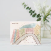 古い地図の部品のニュー・オーリンズミシシッピー川のLAのPC シーズンポストカード (スタンド正面)