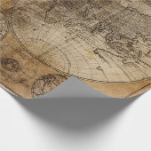 古い地図紙 ラッピングペーパー (角)