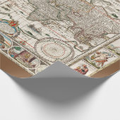 古い地図紙 ラッピングペーパー (角)