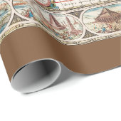古い地図紙 ラッピングペーパー (ロールコーナー)